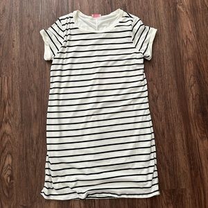 Black & white striped dress - Pink Lily